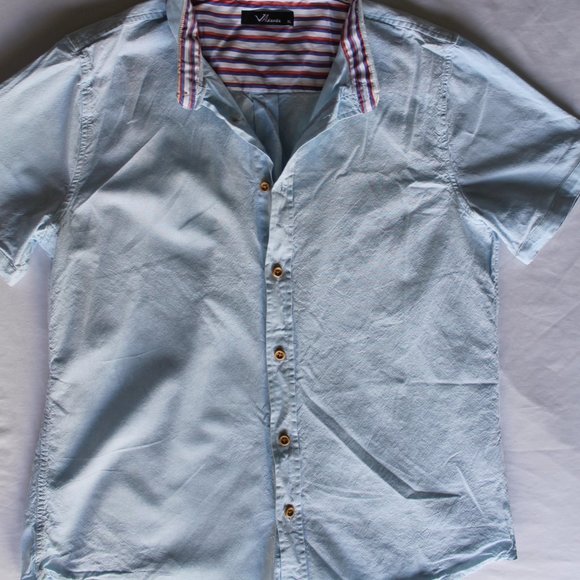 Pale Blue Short Sleeve Button Down (LAST CHANCE!!) - Picture 3 of 6